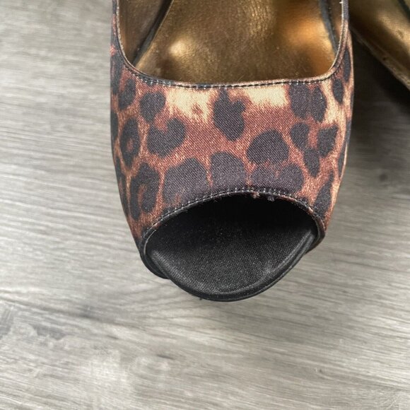 Steve Madden Womens Peep Toe Leopard Print High Heels Shoes Size 10M P-LIMAA - Picture 5 of 16